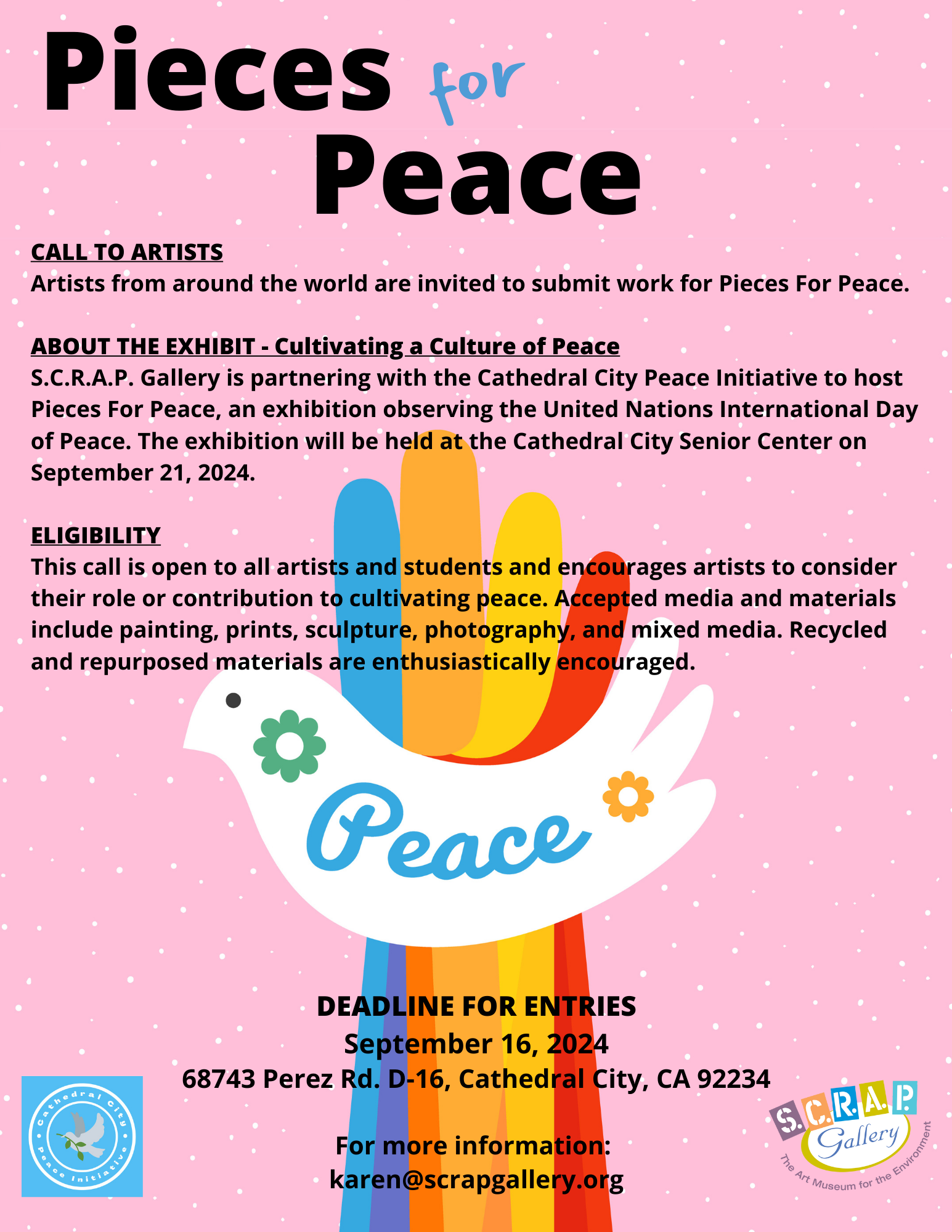 Pieces For Peace 2024 Exhibit — The S.C.R.A.P. Gallery